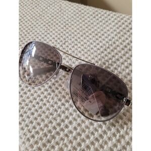 Ophelia Roe Womens Aviator Sunglasses Silver/Lavender Gradient Chain Temple NEW